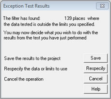 Pronto Software Exception Filter Test Results