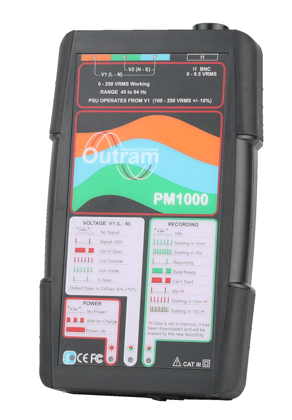 Ranger PM1000 Single Phase Power Quality Analyser Outram Research Ltd