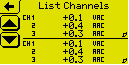 display the channel readings